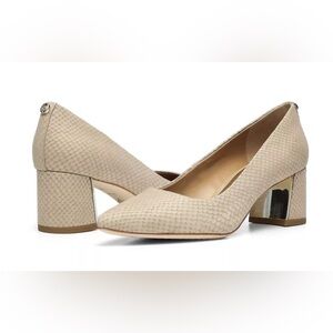 Donald Pliner Suzette Metallic Snake Print/Sand ~ Size 7M